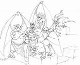 Coloring Pages Gargoyle Gargoyles Disney Printable Cartoon Popular Choose Board sketch template