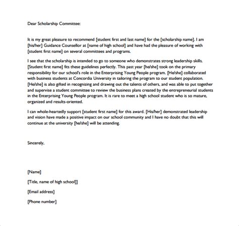 sample student reference letter templates   ms word