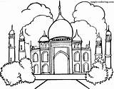 Mahal Taj Coloring Pages Magic sketch template