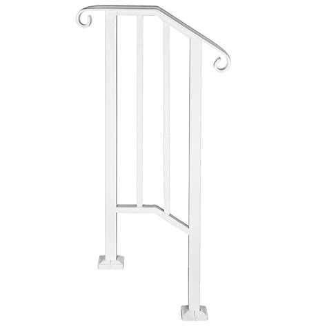 Vevor Handrail Picket 1 Fits 1 Or 2 Steps Matte White Stair Rail