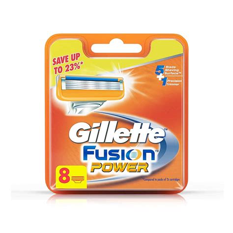 buy gillette fusion power shaving blades pack of 8 online at flat 18