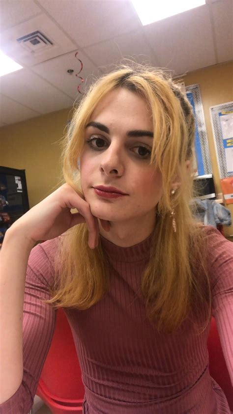 bored work selfie so glad to be home now 😌 trans