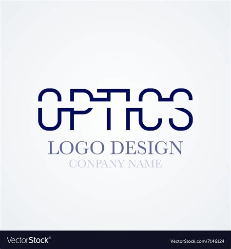 logo design optics royalty  vector image vectorstock