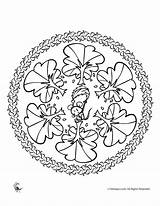 Mandala Coloring Pages Fall Kids Halloween Adults Tree Mouse Leaves Trees Celtic Autumn Color Popular Flower Visit Flowers sketch template