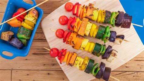 grilled veggie rainbows on a stick rachael ray show