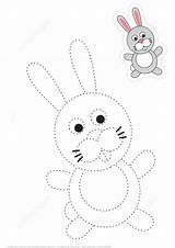 Trace Rabbit Cartoon Color Puzzle Coloring Tracing Printable Games Pages Supercoloring Categories sketch template