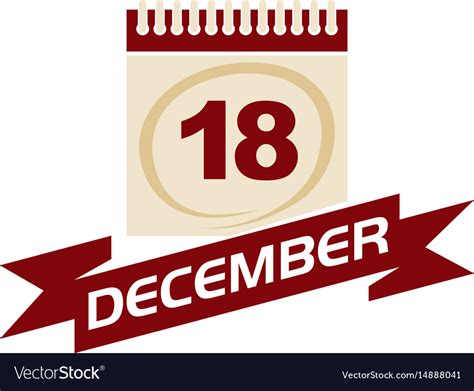 december calendar  ribbon royalty  vector image