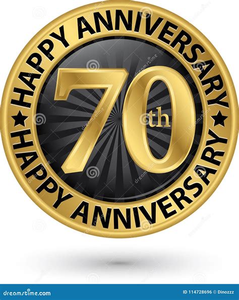 happy  years anniversary gold label vector stock vector illustration  celebration