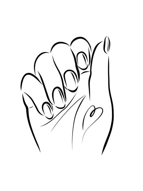 coloring pages  girls nails instagram manualidades silhouettes