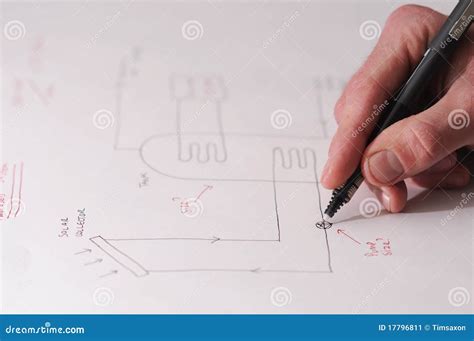 schematic stock image image  solar water draw schematic