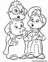 Chipmunks Pages Coloring Alvin Printable sketch template