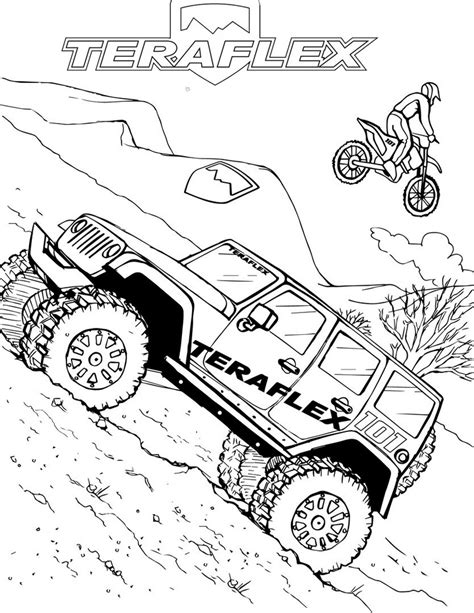 jeep  road bumpers coloring page
