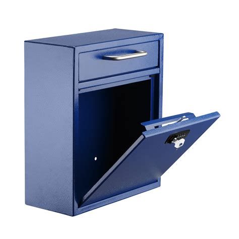 ultimate drop box wall mounted mail box  key  combination lock medium alpine