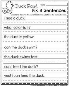 kindergarten worksheets   planning playtime sentences