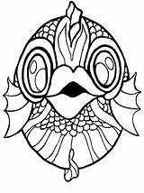 Mask Coloring Fish Koi Templates Pages sketch template