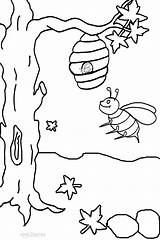 Bee Coloring Pages Bumble Printable Hive Busy Bees Kids Activities Clipart Outline Colouring Print Drawing Template Easy Boyama Cool2bkids Arı sketch template