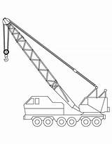 Coloring Crane Truck Construction Getdrawings Pages sketch template