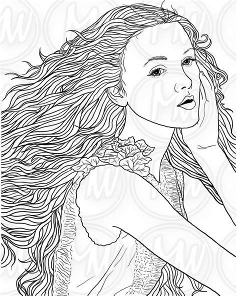 coloring pages  girl  long hair learn  color