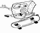 Coloring Spongebob Pages Skateboarding Printable Kids Online Book Color Print Info sketch template