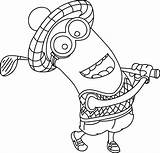 Minion Coloring Pages Bob Getcolorings sketch template