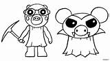 Piggy Roblox Coloring Mimi Dibujos Personajes Robby sketch template