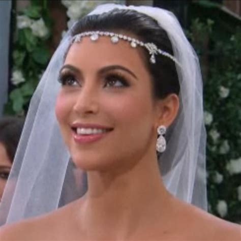 Kim Kardashian S Wedding Hair Veil And Headpiece