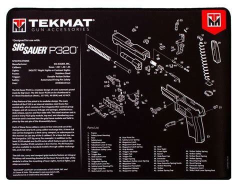 tekmat tekrsigp ultra premium cleaning mat sig p parts diagram      guns