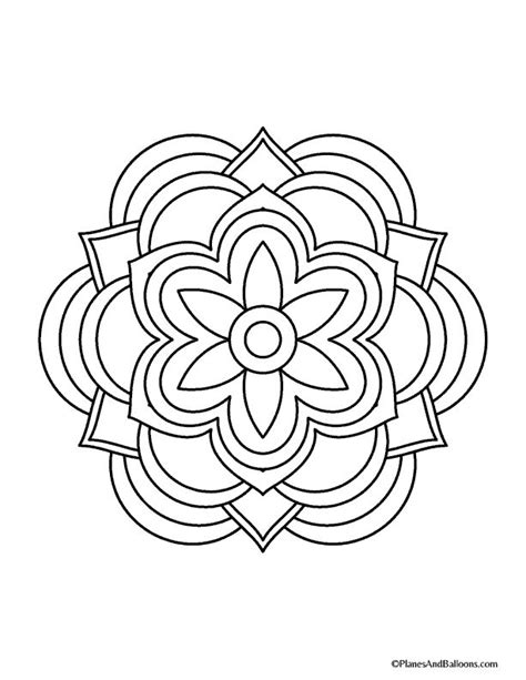 easy mandala coloring pages  youll    color