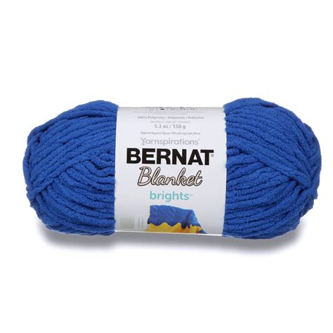 bernat blanket brights  super bulky polyester yarn royal blue