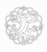 Coloring Tree Mandala Life Pages Celtic Tattoo Yggdrasil Deviantart Simple Patterns Viking Tattoos Colouring Arbre Fs71 Branches Books Designs Fc05 sketch template