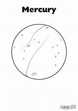 Planets Mercury sketch template