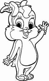 Looney Coloring Girl Baby Tunes Bros Warner Rabbit Hello Wecoloringpage Pages sketch template