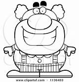 Clown Happy Outlined Cartoon Circus Pudgy Coloring Clipart Thoman Cory Vector Evil Hat Face Party sketch template