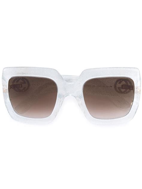 gucci oversize square frame sunglasses women acetate 54 in