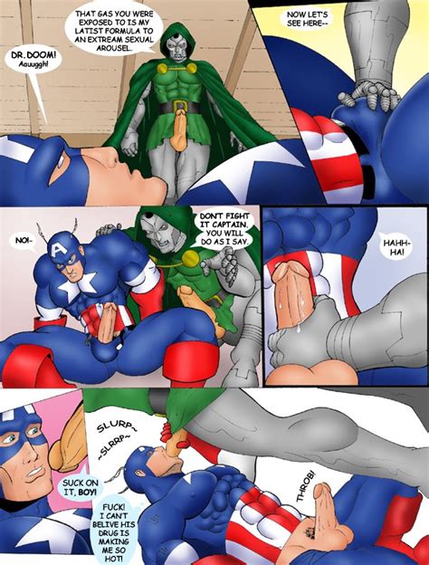 rule 34 abs avengers biceps bulge captain america comic costume dialogue doctor doom english