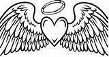 Wings Angel Coloring Pages Print Hearts Fairy Kids Drawing Wing Printable Color Getdrawings Getcolorings Clipartmag Remarkable sketch template