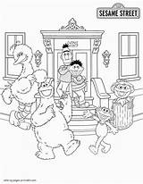 Coloring Sesame Street Pages Print Printable Look Other sketch template