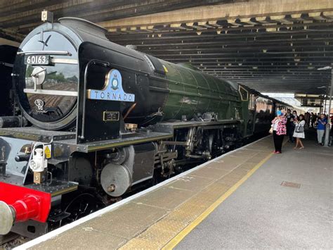 steam locomotive  tornado departs london victoria   northern belle
