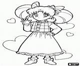 Sailor Moon Chibi Chibiusa Coloring Pages Oncoloring sketch template