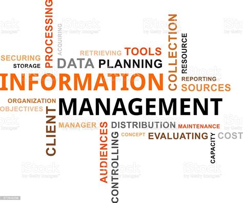 Word Cloud Information Management Stock Illustration