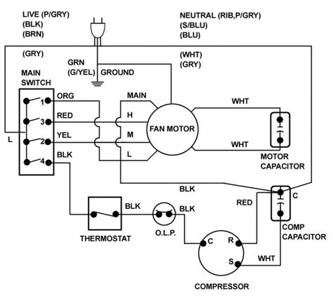 compressor start capacitor wiring diagram diagrams schematics  starting