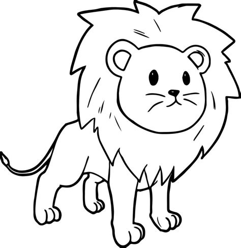 easy lion coloring pages coloring pages
