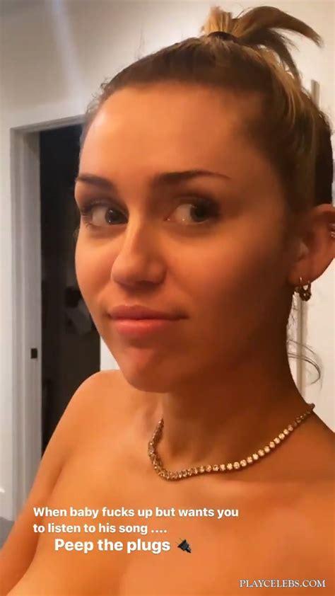 Miley Cyrus Nude And Underwear Selfie Video