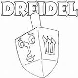Hanukkah Dreidel sketch template