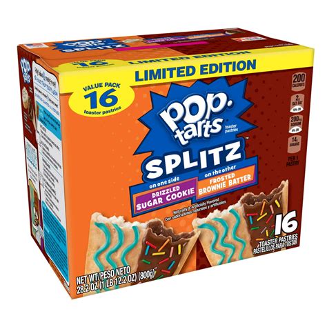 kellogg s pop tarts splitz drizzled sugar cookie and frosted brownie