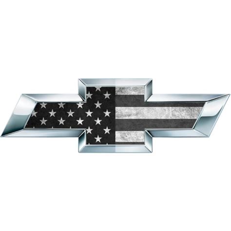 2 B W American Flag Us Universal Chevy Bowtie Vinyl Sheets Emblem