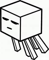 Minecraft Ghast Coloring Pages Printable sketch template