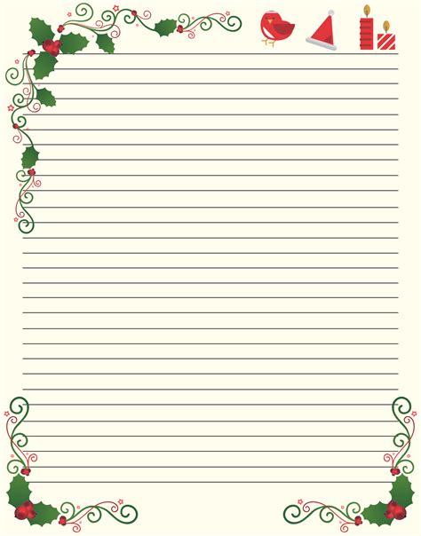 downloadable  printable christmas stationery paper