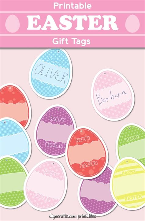 printable easter gift tags  gifts  baskets diy crafts