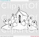 Cemetery Illustration Outline Clipart Coloring Rf Royalty Visekart Transparent Clip Background Description Stock sketch template